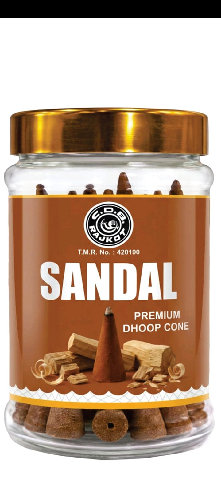 Sandal Dhoop Cone Jar